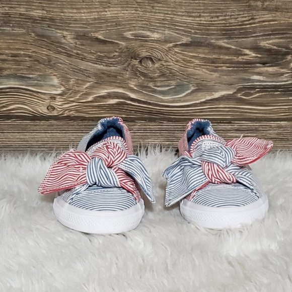 New Converse Knot Slip On Sneakers Red White Blue - Picture 3 of 8